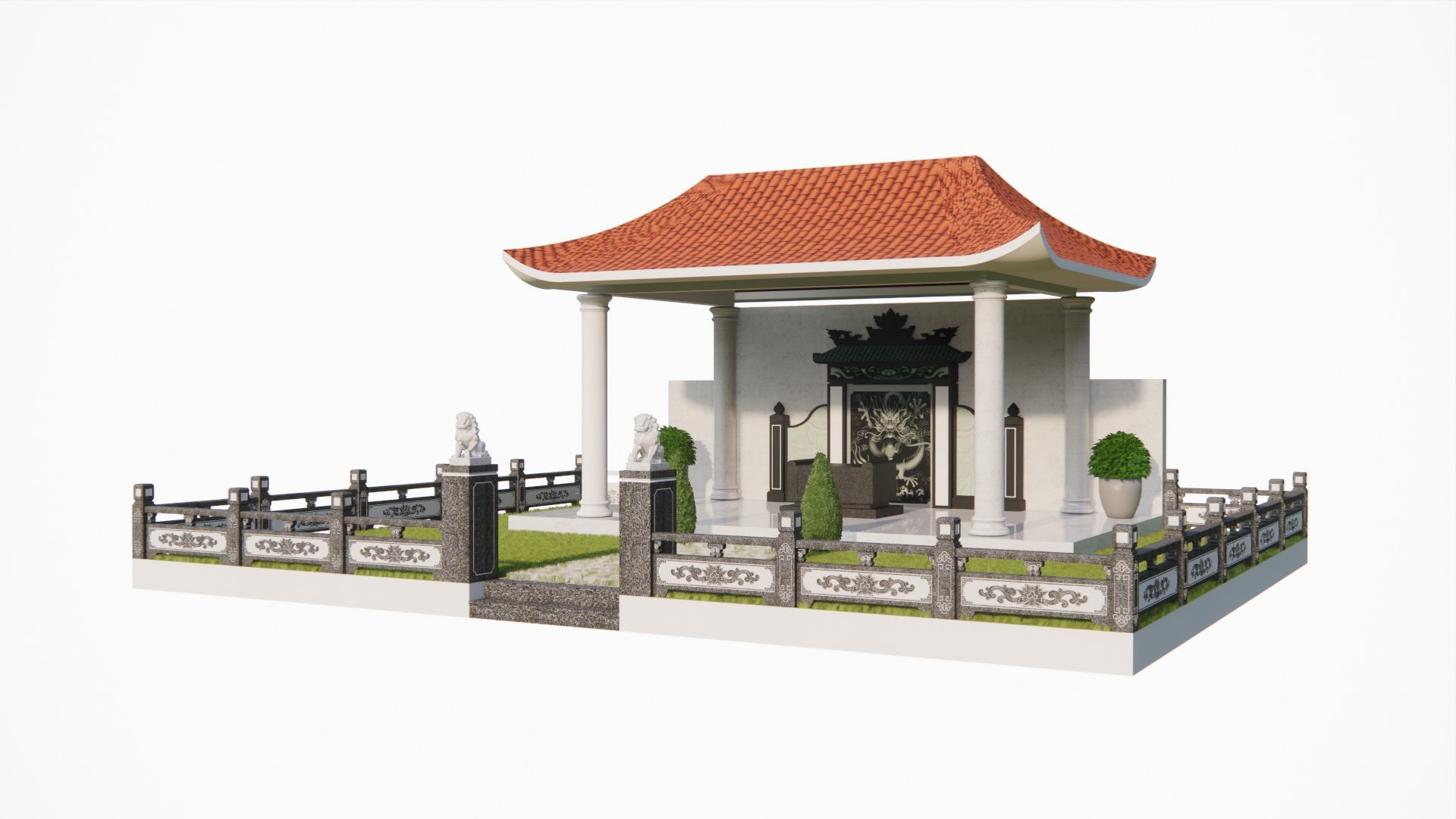 Một thiết kế khuôn viên gia tộc 86m2 - Ảnh bên phải Một thiết kế khuôn viên gia tộc 86m2 - Ảnh bên phải