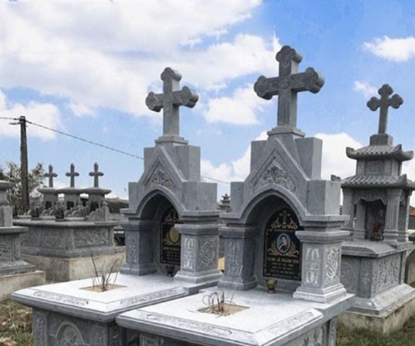 Mộ đá Công giáo đôi Mộ đá Công giáo đôi